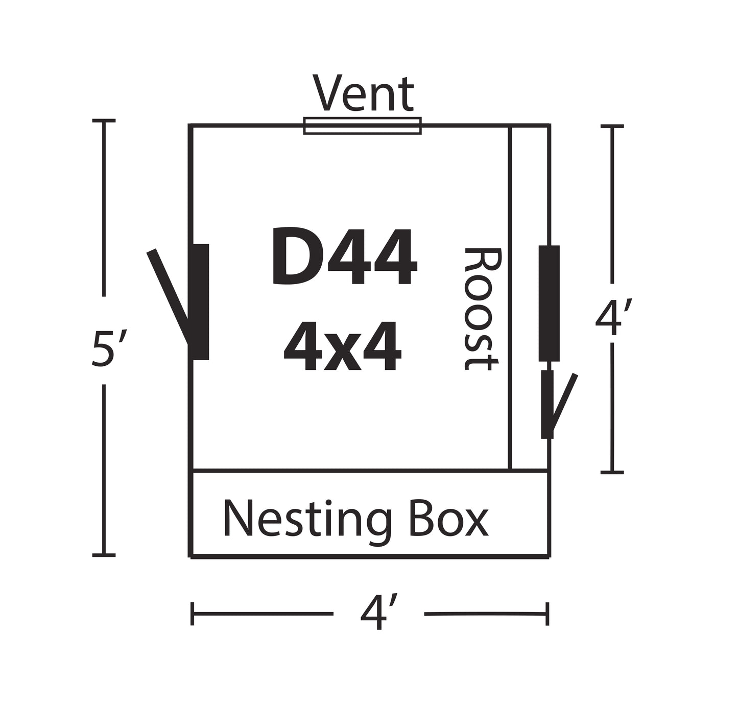 LP® Siding Dutch Coop | 4' x 4'